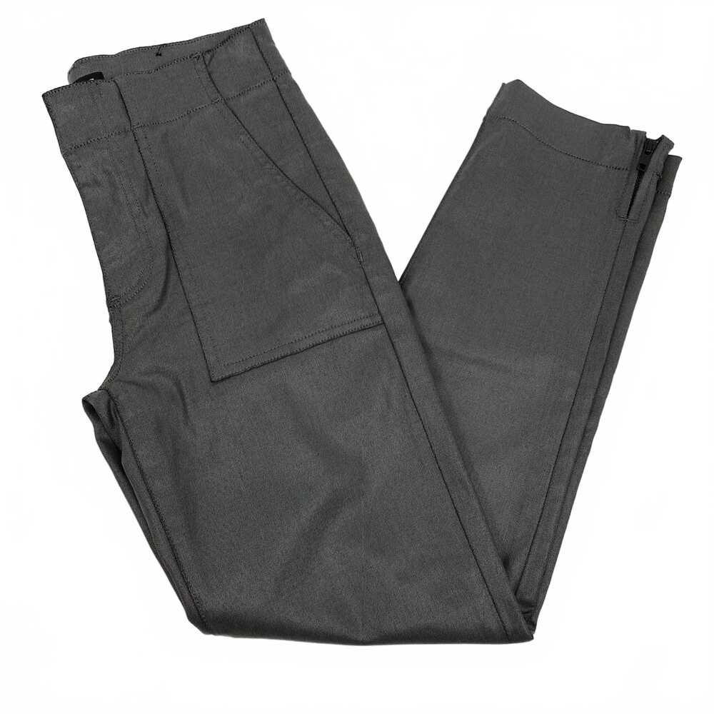 Kut from the Kloth Gray Coated Reese Ankle Straight Leg Pants | Size Regular 4